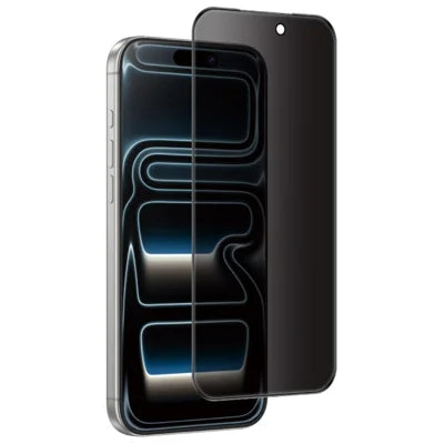 KEEPHONE SILICONE PRIVACY Series for iPhone 18 Pro Max Anti-spy Screen Protector Full Coverage 26 Degree Privacy 9H High Aluminium-Silicon Glass Film - Black