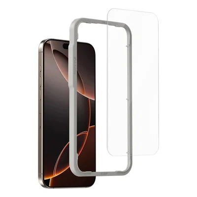 KEEPHONE INNOVA Alignment Tool Series for iPhone 18 Pro Max  /  17 Pro Max Screen Protector HD High Aluminium-Silicon Glass Film with Alignment Frame - Transparent