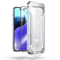For iPhone 18 Pro Max Full Screen Protector Full Glue Silk Printing HD Tempered Glass Film Dust-Free Protector - Transparent