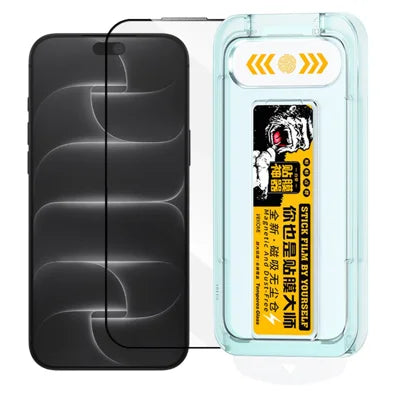 WEKOME WTP-034 For iPhone 18 Pro Max  /  17 Pro Max Screen Protector 0.33mm Full Coverage High Aluminium-Silicon Glass Film with Automatic Alignment Dust-Free Tool - Transparent