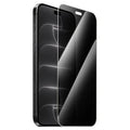 HOCO A44 for iPhone 18 Pro Max Privacy Screen Protector Full Coverage High Aluminium-silicon Glass + Stainless Steel Frame Anti-Peeping Film - Silver