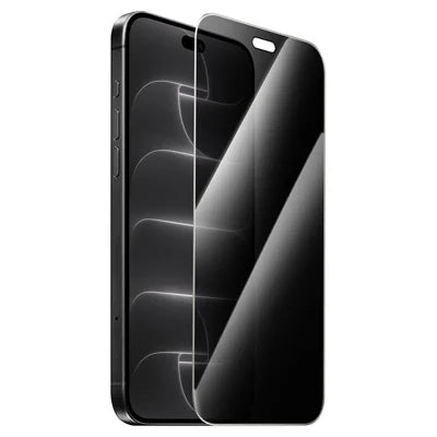 HOCO A44 for iPhone 18 Pro Max Privacy Screen Protector Full Coverage High Aluminium-silicon Glass + Stainless Steel Frame Anti-Peeping Film - Silver
