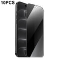 HOCO G777 Plus 10Pcs for iPhone 18 Pro Max Privacy Screen Protector Full Screen Anti-Peep Anti-Static High Aluminium-Silicon Film Set - Black