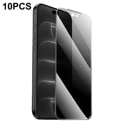 HOCO G20 10Pcs for iPhone 18 Pro Max Privacy Screen Protector Anti Spy High Aluminium-silicon Glass Full Screen Film (No Edge Version) - Black