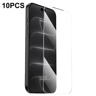 HOCO G19 10Pcs for iPhone 18 Pro Max / 17 Pro Max Screen Protector Full Screen HD High Aluminium-silicon Glass Film (No Edge Version) - Transparent