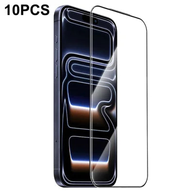 HOCO G16 10Pcs for iPhone 18 Pro Max / 17 Pro Max Screen Protector 5D Full Coverage High Aluminium-silicon Glass Film - Black