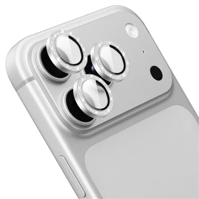 HOCO V18 for iPhone 18 Pro / 18 Pro Max Camera Lens Protector Set 3D Sparkling High Aluminium-silicon Glass + Aluminum Alloy HD Lens Film - Silver