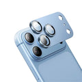 HOCO V16 for iPhone 18 Pro Max Camera Lens Protector AF + AR High Aluminium-silicon Glass + Aluminum Alloy Frame Full Coverage Lens Film - Baby Blue