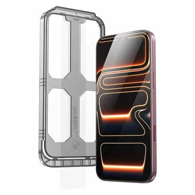 USAMS for iPhone 18 Pro Max Screen Protector Full Coverage 0.33mm HD Tempered Glass Film with Auto-Alignment Tool - Black