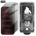  For iPhone 18 Pro Max 3Pcs Anti-Spy Full Screen Protector 3D Arc Edge High Aluminium-silicon Glass Film with Dust-Free Installation Tool - Black