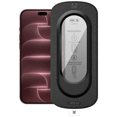  For iPhone 18 Pro Max Anti-Spy Full Screen Protector High Aluminium-silicon Glass Film with Dust Removal Installation Tool - Black
