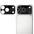 For iPhone 17 Pro Max Full Cover Camera Lens Protector Silk Print HD Anti Fingerprint AR Tempered Glass Lens Film - Black