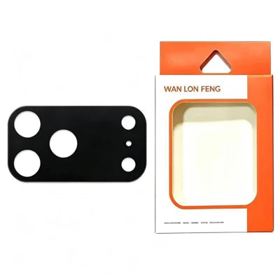 WANLONFENG for iPhone 18 Pro Max Camera Lens Protector Silk Printing Anti-Scratch Tempered Glass Film - Black